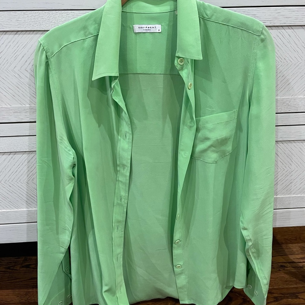 Equipment button down silk blouse S